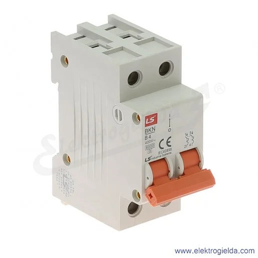 Wyłącznik nadprądowy BKN 2P, charakterystyka B, 4A Wyłącznik nadprądowy BKN 2P, charakterystyka B, 4A