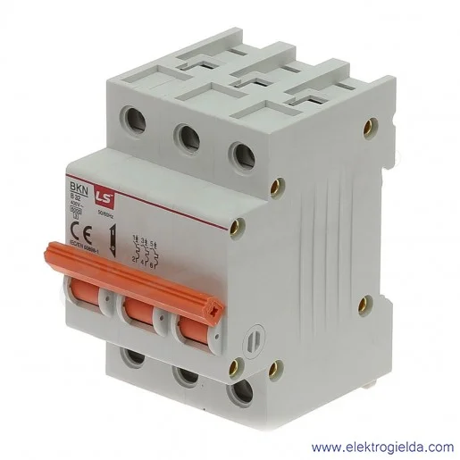 Wyłącznik nadprądowy BKN 3P, charakterystyka B, 32A Wyłącznik nadprądowy BKN 3P, charakterystyka B, 32A