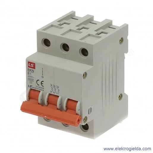 Wyłącznik nadprądowy BKN 3P, charakterystyka B, 1A Wyłącznik nadprądowy BKN 3P, charakterystyka B, 1A
