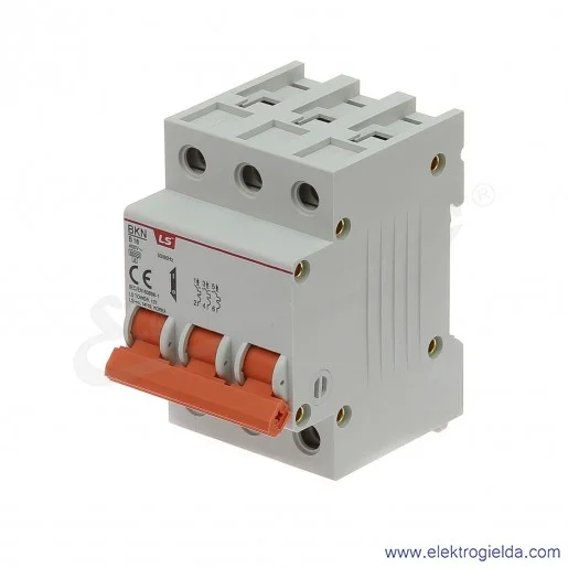 Wyłącznik nadprądowy BKN 3P, charakterystyka B, 16A Wyłącznik nadprądowy BKN 3P, charakterystyka B, 16A