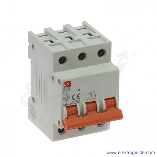 Wyłącznik nadprądowy BKN 3P, charakterystyka B, 4A Wyłącznik nadprądowy BKN 3P, charakterystyka B, 4A