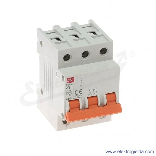 Wyłącznik nadprądowy BKN 3P, charakterystyka C, 1A Wyłącznik nadprądowy BKN 3P, charakterystyka C, 1A