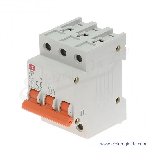Wyłącznik nadprądowy BKN 3P, charakterystyka C, 1A Wyłącznik nadprądowy BKN 3P, charakterystyka C, 1A