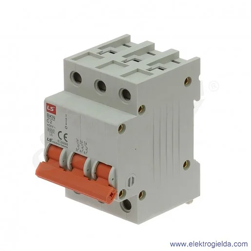 Wyłącznik nadprądowy BKN 3P, charakterystyka C, 2A Wyłącznik nadprądowy BKN 3P, charakterystyka C, 2A