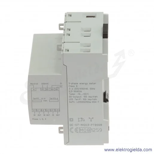 Licznik energii AAE3D5F11PR3A00, trójfazowy 3x230/400VAC, 2 taryfy Licznik energii AAE3D5F11PR3A00, trójfazowy 3x230/400VAC, 2 taryfy