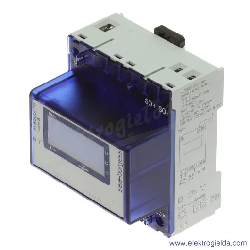 Licznik energii ALE3D5F10KB3A00, 3-fazowy 3x230/400 VAC 50Hz, do 65A, montaż DIN Licznik energii ALE3D5F10KB3A00, 3-fazowy 3x230/400 VAC 50Hz, do 65A, montaż DIN