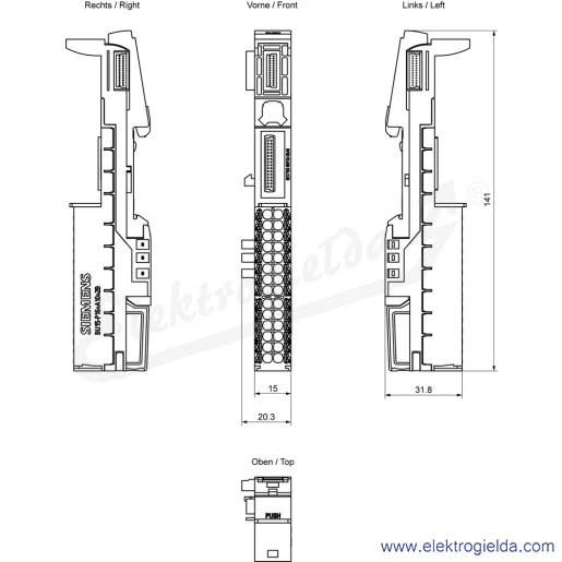 Rysunek wymiarowy Rysunek wymiarowy