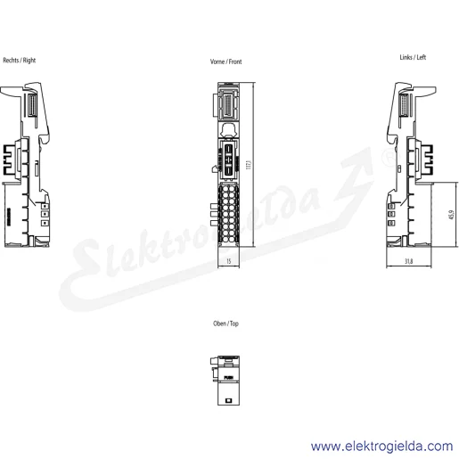 Rysunek wymiarowy Rysunek wymiarowy