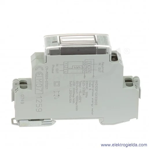 Licznik energii AAD1D5F10KR3A00, jednofazowy, 230VAC, 32A, jednotaryfowy Licznik energii AAD1D5F10KR3A00, jednofazowy, 230VAC, 32A, jednotaryfowy