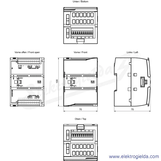 Rysunek wymiarowy Rysunek wymiarowy