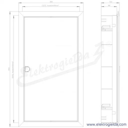 Rysunek wymiarowy Rysunek wymiarowy