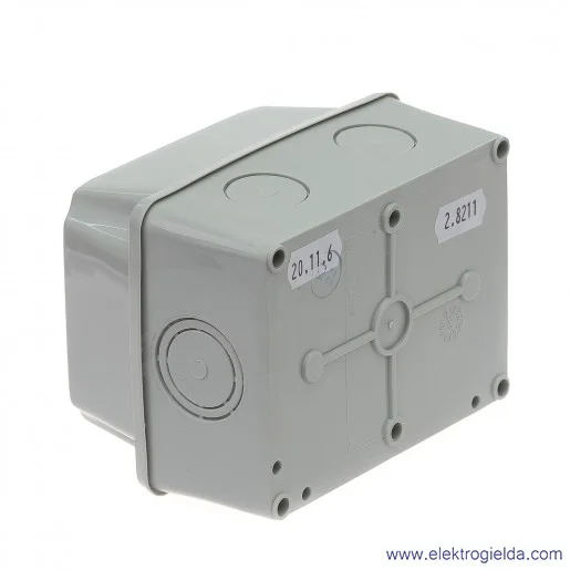 ŁK63-2.8211\OB2, 0-1 3P w obudowie OB2, pokrętło czarne, obudowa w kolorze szarym , IP65 ŁK63-2.8211\OB2, 0-1 3P w obudowie OB2, pokrętło czarne, obudowa w kolorze szarym , IP65