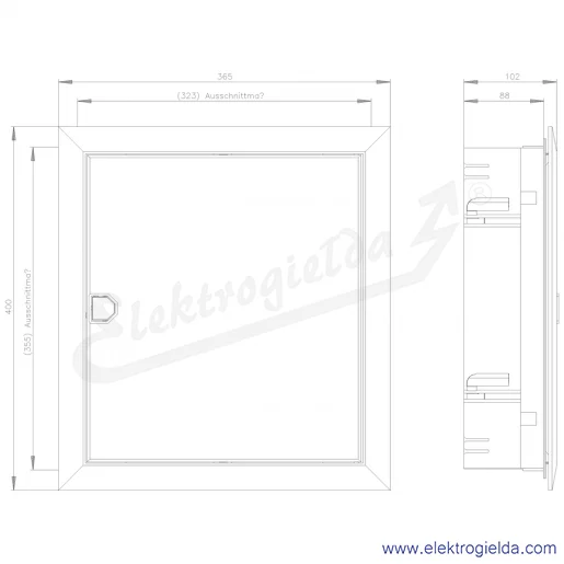 Rysunek wymiarowy Rysunek wymiarowy