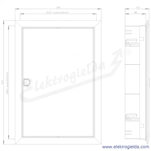 Rysunek wymiarowy Rysunek wymiarowy