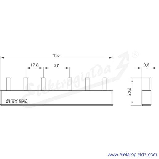 Rysunek wymiarowy Rysunek wymiarowy