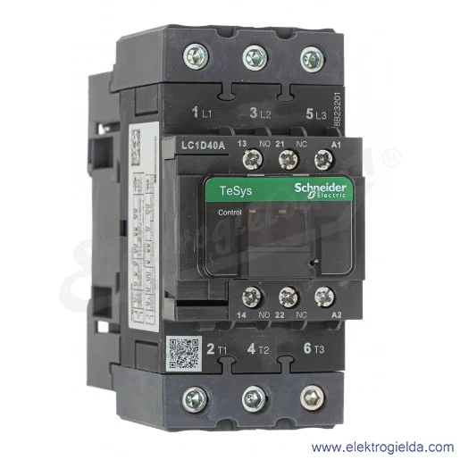 LC1D40AB7 1z+1r 18,5kW 60A Uc 24 VAC 50/60Hz, Stycznik zaciski śrubowe LC1D40AB7 1z+1r 18,5kW 60A Uc 24 VAC 50/60Hz, Stycznik zaciski śrubowe