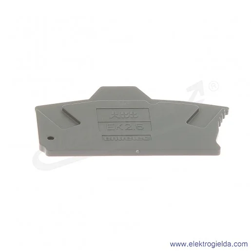 Ścianka końcowa EK2.5 szara szerokość 2mm Ścianka końcowa EK2.5 szara szerokość 2mm