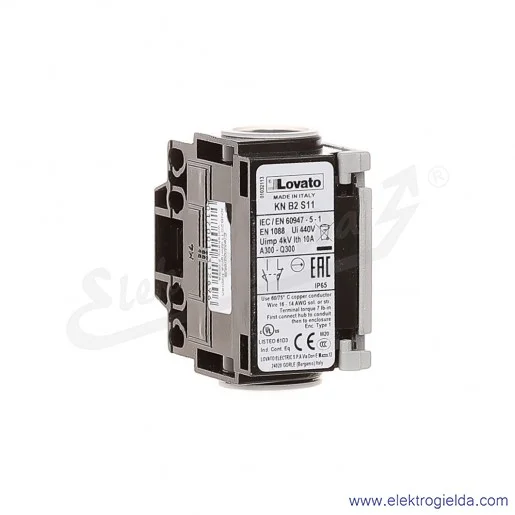 Wyłącznik krańcowy KNB2S11 dźwignia trzpień wciskany z rolką metalową, styki 1NO+1NC, obudowa metalowa IP65 Wyłącznik krańcowy KNB2S11 dźwignia trzpień wciskany z rolką metalową, styki 1NO+1NC, obudowa metalowa IP65