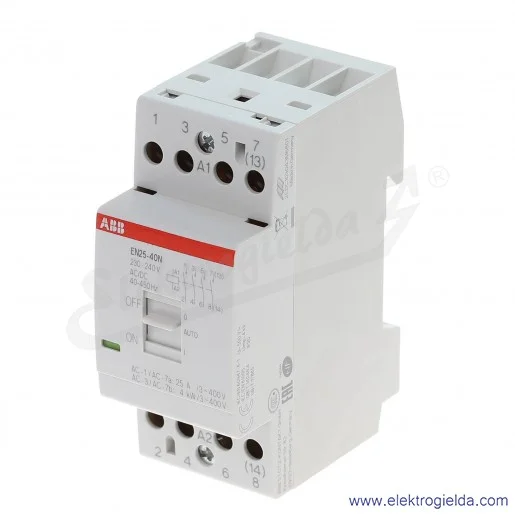 Stycznik modułowy EN25-40N-06 25A 4NO 230V AC/DC sterowanie ręczne/automatyczne Stycznik modułowy EN25-40N-06 25A 4NO 230V AC/DC sterowanie ręczne/automatyczne
