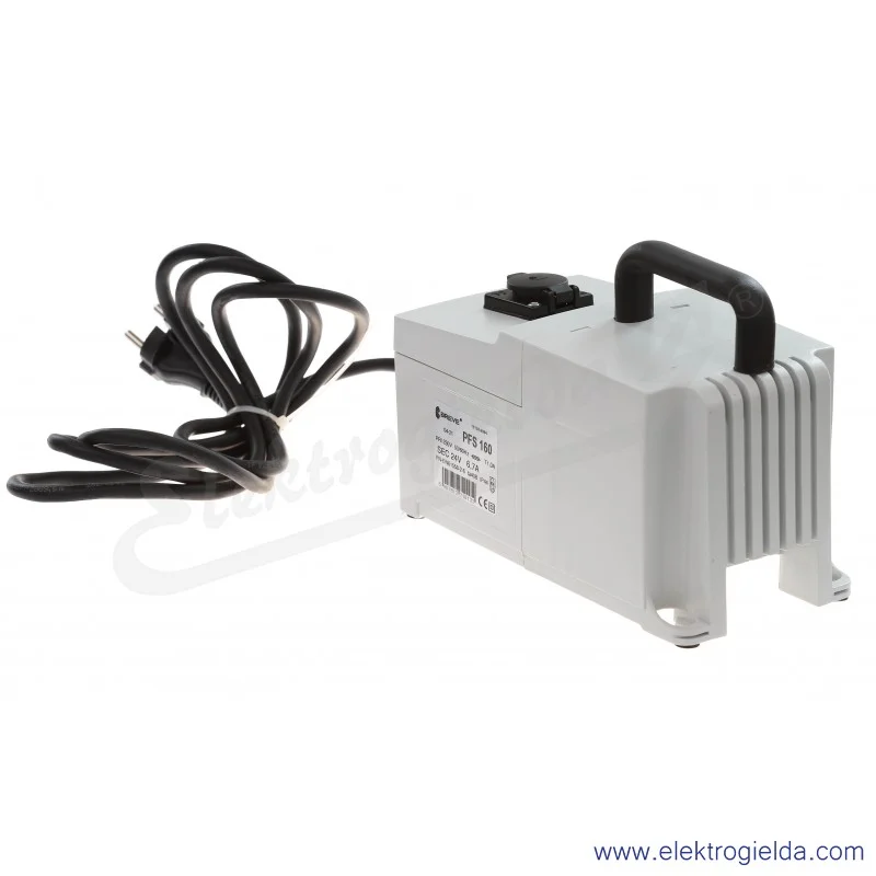 Transformator jednofazowy PFS160, 220/24V, przenośny, w obudowie, IP44 Transformator jednofazowy PFS160, 220/24V, przenośny, w obudowie, IP44