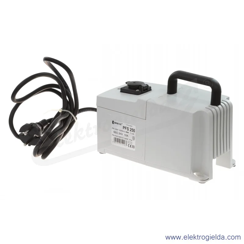 Transformator jednofazowy 16124-9998, PFS250 220/24V, przenośny, w obudowie, IP44
 Transformator jednofazowy 16124-9998, PFS250 220/24V, przenośny, w obudowie, IP44