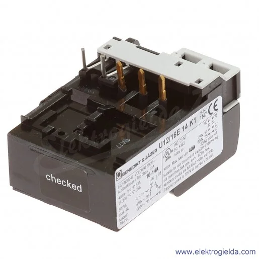 Przekaźnik termiczny U12/16E 14 K1 10-14 A Przekaźnik termiczny U12/16E 14 K1 10-14 A