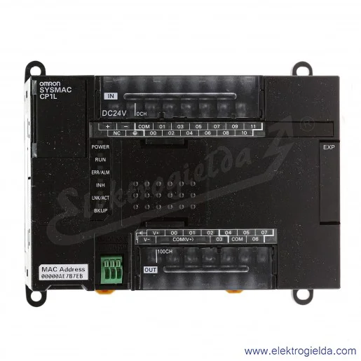 Sterownik PLC CP1L-EL20DT1-D zasilanie 24VDC, 8 wejść x 24 VDC, 6 wyjść PNP 0.3A, program 5 tys. kroków + pamięć danych 10 tys.  Sterownik PLC CP1L-EL20DT1-D zasilanie 24VDC, 8 wejść x 24 VDC, 6 wyjść PNP 0.3A, program 5 tys. kroków + pamięć danych 10 tys.