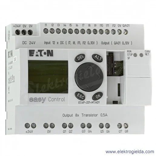 Sterownik PLC 106395, Easy Control EC4P-221-MTAD1, 24VDC, 12 wejść 8 wyjść, wyświetlacz LCD Sterownik PLC 106395, Easy Control EC4P-221-MTAD1, 24VDC, 12 wejść 8 wyjść, wyświetlacz LCD