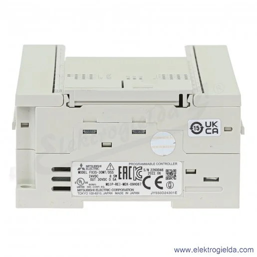 Sterownik PLC 271698, FX3S-30MT/DSS FX3S 24VDC, 16 wejść, DC24V, 14 wyjść tranzystorowych Sterownik PLC 271698, FX3S-30MT/DSS FX3S 24VDC, 16 wejść, DC24V, 14 wyjść tranzystorowych