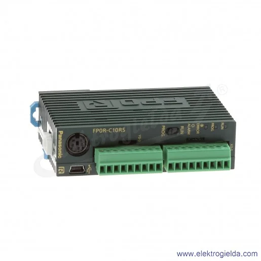 Sterownik PLC FP0R-C14CRS CPU, 16 tysięcy kroków, 8 wejść (PNP + NPN), 6 wyjść przekaźnikowych, zaciski śrubowe, COM port: RS232 Sterownik PLC FP0R-C14CRS CPU, 16 tysięcy kroków, 8 wejść (PNP + NPN), 6 wyjść przekaźnikowych, zaciski śrubowe, COM port: RS232