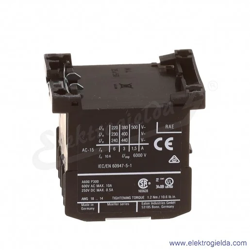 Stycznik pomocniczy DILER-40-EA(230V50HZ,240V60HZ) 3A 4NO Us 230VAC Stycznik pomocniczy DILER-40-EA(230V50HZ,240V60HZ) 3A 4NO Us 230VAC