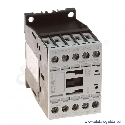 Stycznik pomocniczy DILA-22(230V50HZ,240V60HZ) 4A 2NO+2NC Us 230VAC Stycznik pomocniczy DILA-22(230V50HZ,240V60HZ) 4A 2NO+2NC Us 230VAC