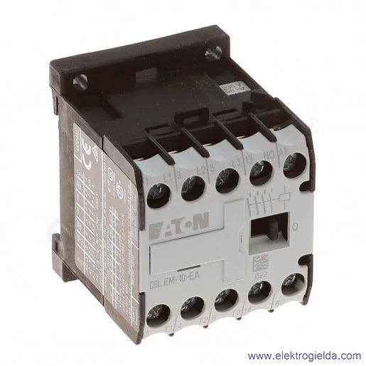 Stycznik DILEM-10-EA(230V50HZ,240V60HZ) 3P+1NO 4kW 9A Us 230VAC Stycznik DILEM-10-EA(230V50HZ,240V60HZ) 3P+1NO 4kW 9A Us 230VAC