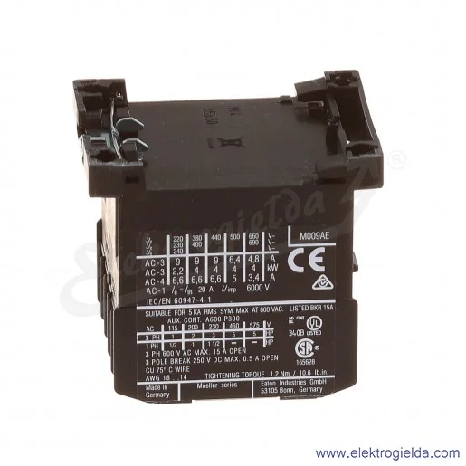 Stycznik DILEM-10-EA(230V50HZ,240V60HZ) 3P+1NO 4kW 9A Us 230VAC Stycznik DILEM-10-EA(230V50HZ,240V60HZ) 3P+1NO 4kW 9A Us 230VAC