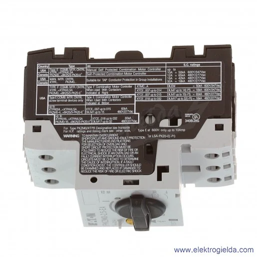 Wyłącznik silnikowy PKZM0-2,5-EA 3P 0,75kW 1,6-2,5A Wyłącznik silnikowy PKZM0-2,5-EA 3P 0,75kW 1,6-2,5A