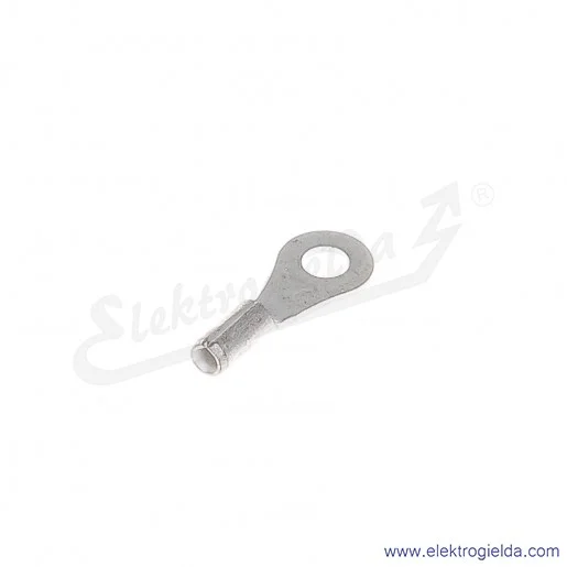 Końcówka oczkowa 0,5/2 wykonana z blachy miedzianej cynowanej galwanicznie Końcówka oczkowa 0,5/2 wykonana z blachy miedzianej cynowanej galwanicznie