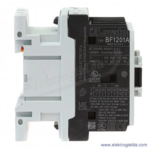 Stycznik BF1201A024 24VAC Ith 28A AC3/400V 5,7KW, 1NC Stycznik BF1201A024 24VAC Ith 28A AC3/400V 5,7KW, 1NC