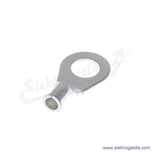 Końcówka oczkowa 2,5/5 wykonana z blachy miedzianej cynowanej galwanicznie Końcówka oczkowa 2,5/5 wykonana z blachy miedzianej cynowanej galwanicznie
