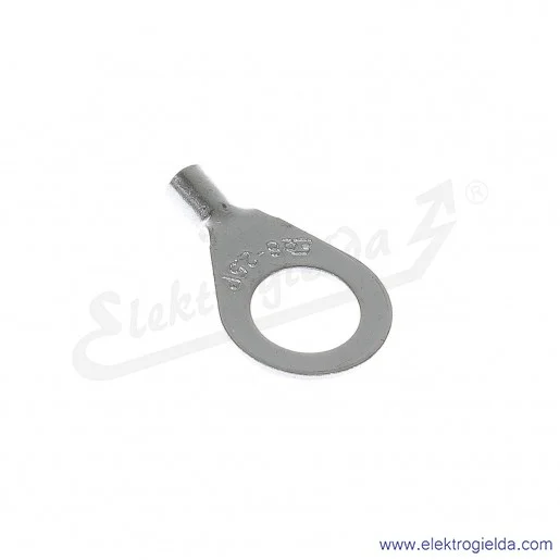 Końcówka oczkowa 2,5/8 wykonana z blachy miedzianej cynowanej galwanicznie Końcówka oczkowa 2,5/8 wykonana z blachy miedzianej cynowanej galwanicznie