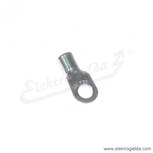 Końcówka oczkowa 6/4 wykonana z blachy miedzianej cynowanej galwanicznie Końcówka oczkowa 6/4 wykonana z blachy miedzianej cynowanej galwanicznie