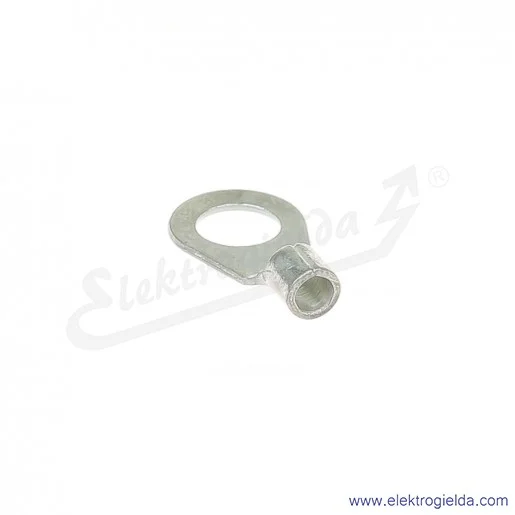 Końcówka oczkowa 6/4 wykonana z blachy miedzianej cynowanej galwanicznie Końcówka oczkowa 6/4 wykonana z blachy miedzianej cynowanej galwanicznie