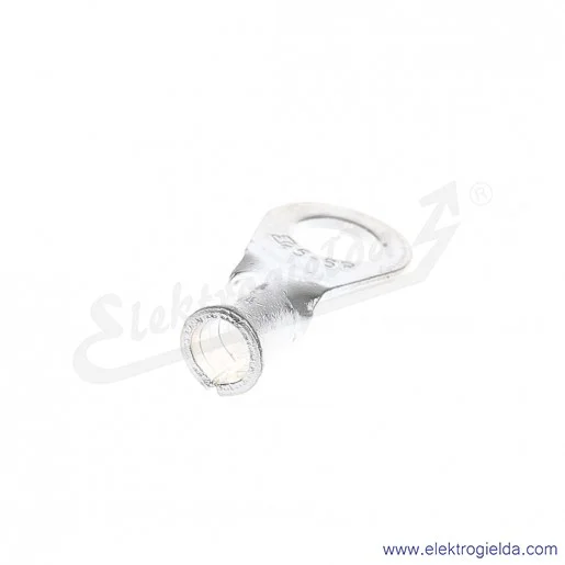 Końcówka oczkowa 6/5 wykonana z blachy miedzianej cynowanej galwanicznie Końcówka oczkowa 6/5 wykonana z blachy miedzianej cynowanej galwanicznie