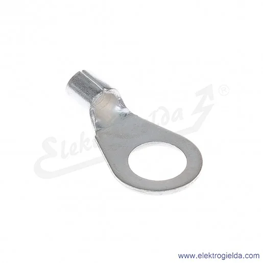 Końcówka oczkowa 6/8 wykonana z blachy miedzianej cynowanej galwanicznie Końcówka oczkowa 6/8 wykonana z blachy miedzianej cynowanej galwanicznie