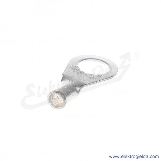 Końcówka oczkowa 6/8 wykonana z blachy miedzianej cynowanej galwanicznie Końcówka oczkowa 6/8 wykonana z blachy miedzianej cynowanej galwanicznie