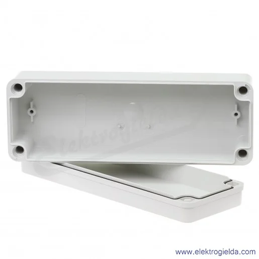 Obudowa ABS F 65 G 230x80x65 pokrywa szara Obudowa ABS F 65 G 230x80x65 pokrywa szara