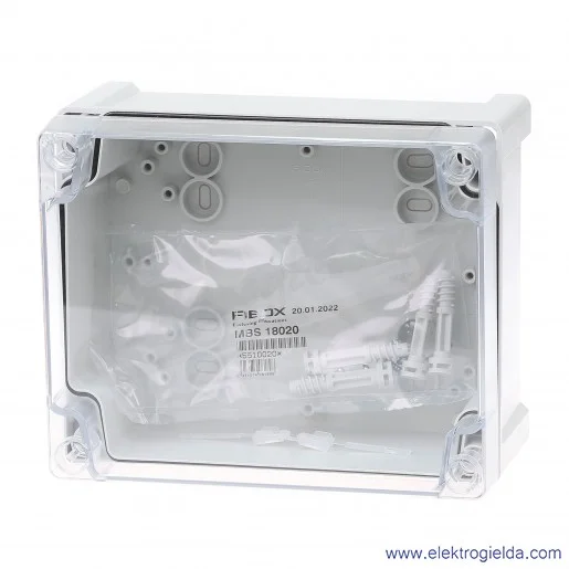 Obudowa TPC201610T 201x163x98 pokrywa przezroczysta IP65 Obudowa TPC201610T 201x163x98 pokrywa przezroczysta IP65