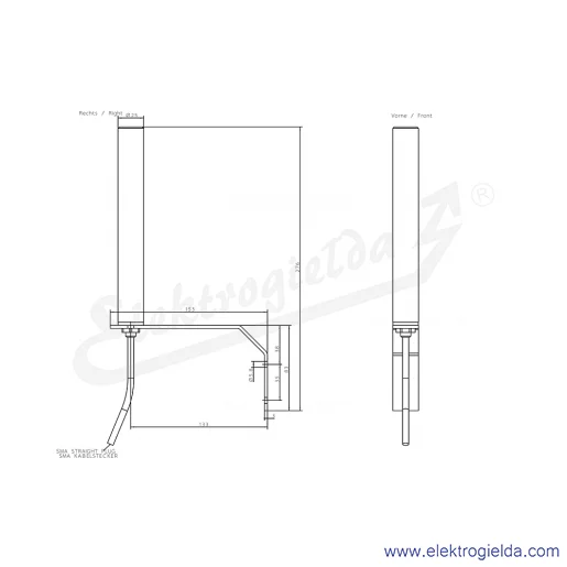 Rysunek wymiarowy Rysunek wymiarowy