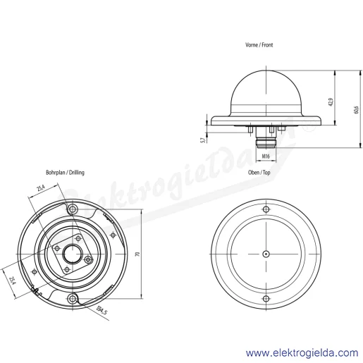 Rysunek wymiarowy Rysunek wymiarowy