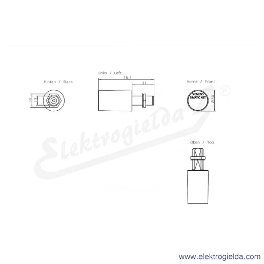 Rysunek wymiarowy Rysunek wymiarowy