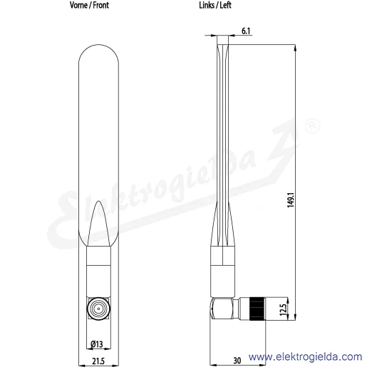 Rysunek wymiarowy Rysunek wymiarowy